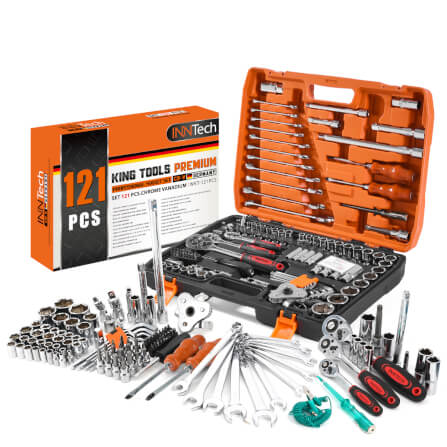 ชุดบ็อกซ์ InnTech รุ่น WKT-121PCS 1/4 , 3/8 , 1/2 นิ้ว แพ็ก 121 ชิ้น_7